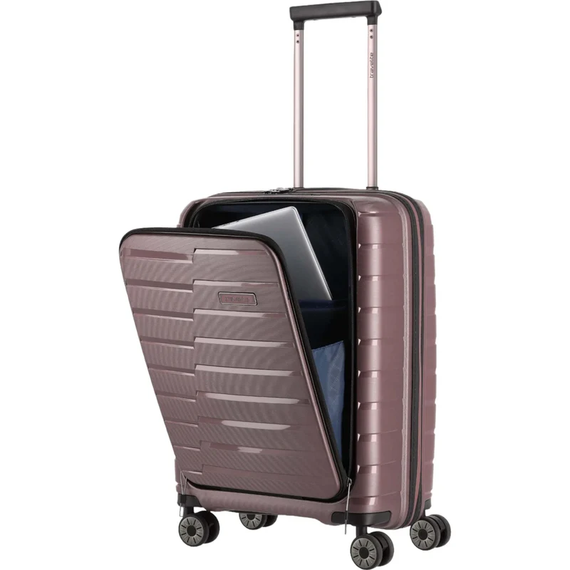 Travelite Air Base 4-Rollen-Kabinentrolley mit Vortasche S 55 cm -Flieder