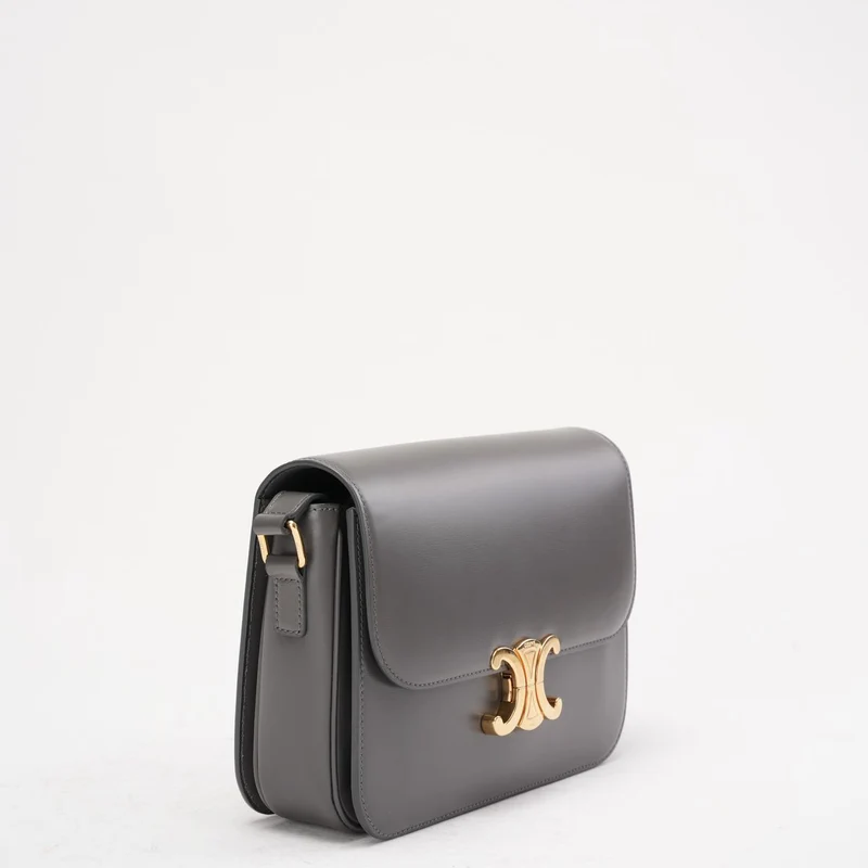 Celine Gray Triomphe Crossbody Small Calfskin 2019