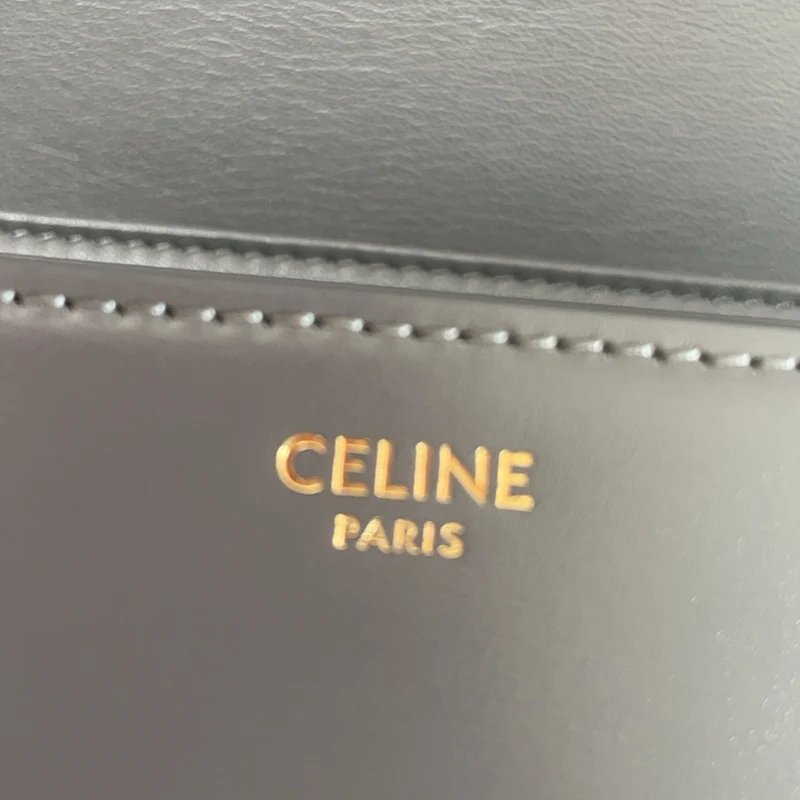 Celine Gray Triomphe Crossbody Small Calfskin 2019