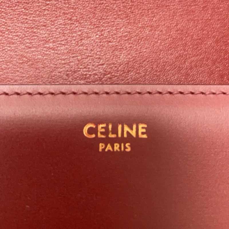 Celine Burgundy Triomphe Crossbody Small Calfskin 2019