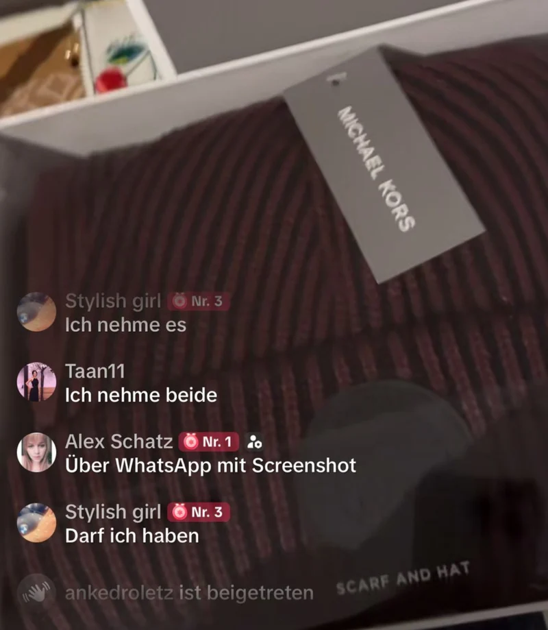 Mk mütze schal set