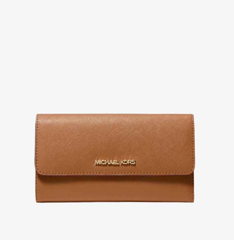 Michael Kors Jet Set Travel Geldbörse Deer – Crossgrain Leder Trifold