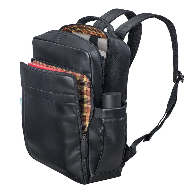 "Aldo" Echt-Leder Rucksack Damen und Herren für Laptop 15 - 16 Zoll