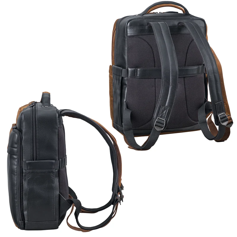 "Aldo" Echt-Leder Rucksack Damen und Herren für Laptop 15 - 16 Zoll