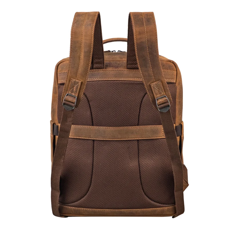 "Aldo" Echt-Leder Rucksack Damen und Herren für Laptop 15 - 16 Zoll