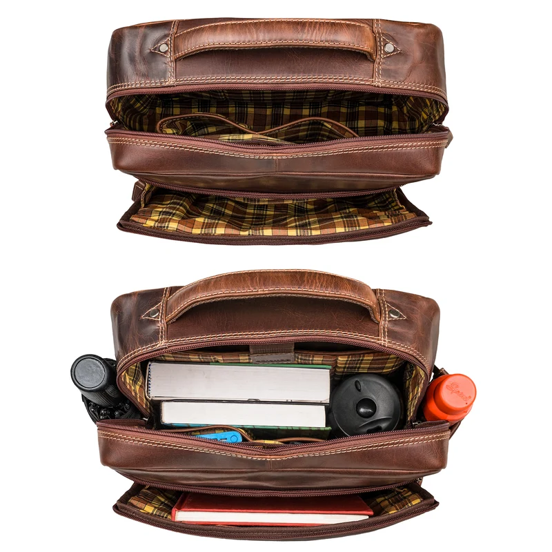 "Aldo" Echt-Leder Rucksack Damen und Herren für Laptop 15 - 16 Zoll