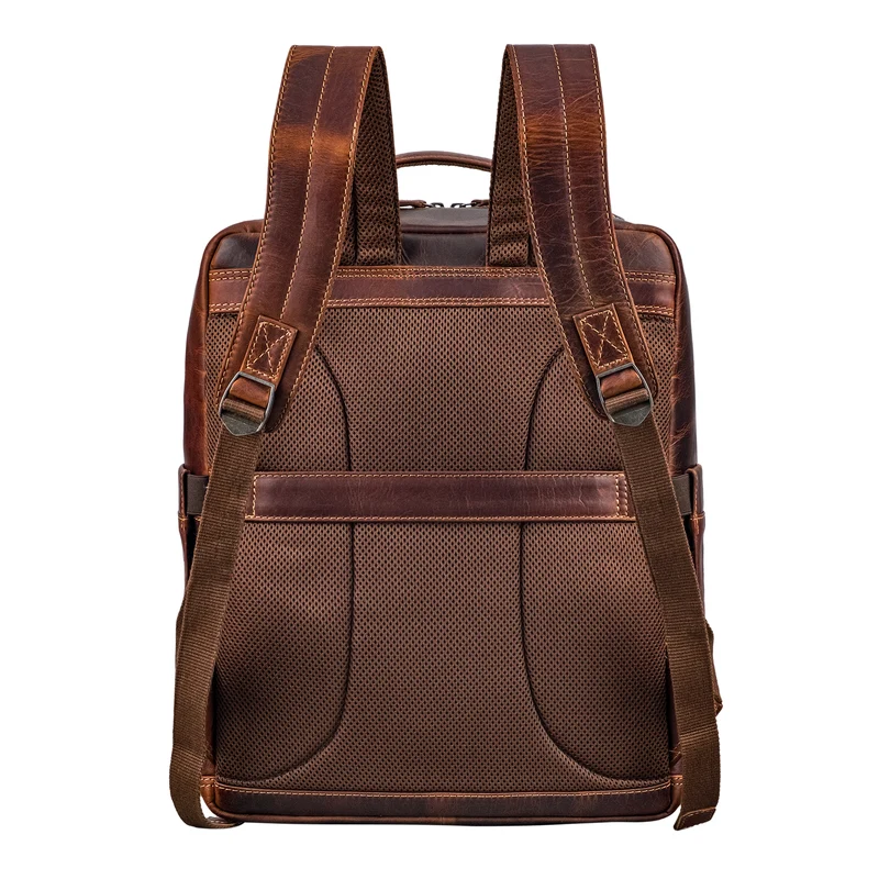 "Aldo" Echt-Leder Rucksack Damen und Herren für Laptop 15 - 16 Zoll