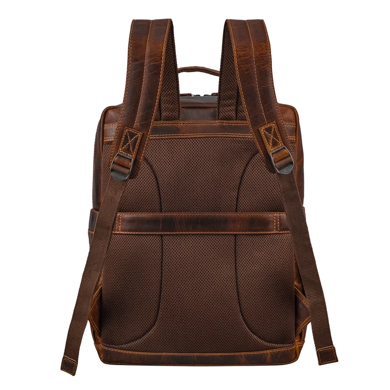 "Aldo" Echt-Leder Rucksack Damen und Herren für Laptop 15 - 16 Zoll