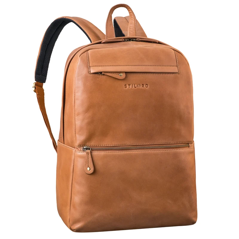 "Benedict" Echt Lederrucksack Damen und Herren Laptopfach 15 - 16 Zoll