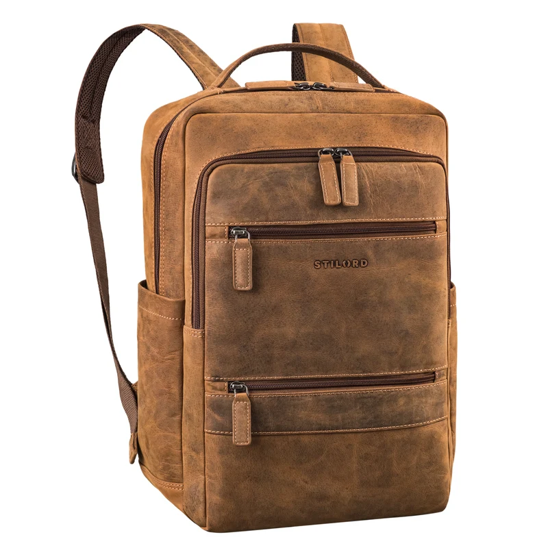 "Torben" 15 - 16 Zoll Laptop-Rucksack Leder Groß für Herren & Damen