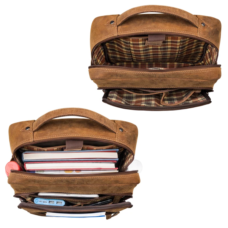 "Torben" 15 - 16 Zoll Laptop-Rucksack Leder Groß für Herren & Damen