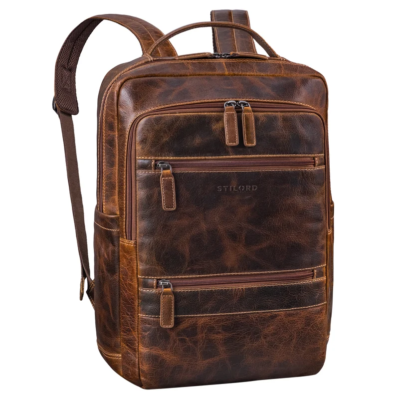 "Torben" 15 - 16 Zoll Laptop-Rucksack Leder Groß für Herren & Damen