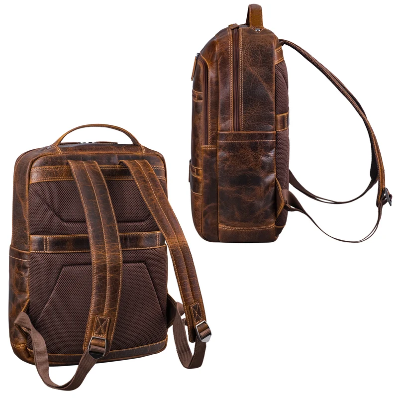 "Torben" 15 - 16 Zoll Laptop-Rucksack Leder Groß für Herren & Damen