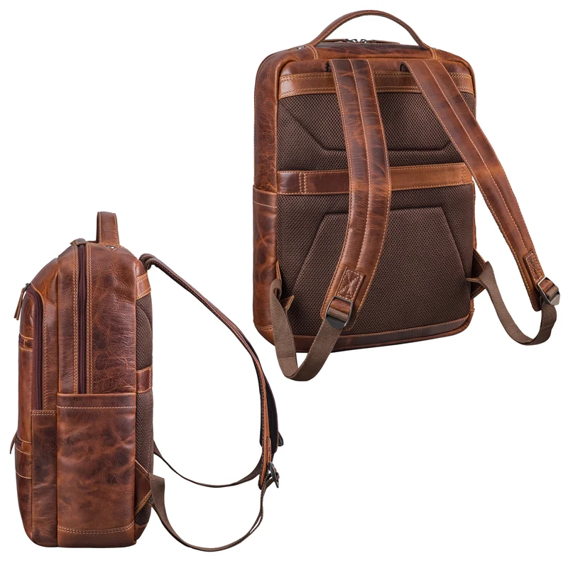 "Torben" 15 - 16 Zoll Laptop-Rucksack Leder Groß für Herren & Damen