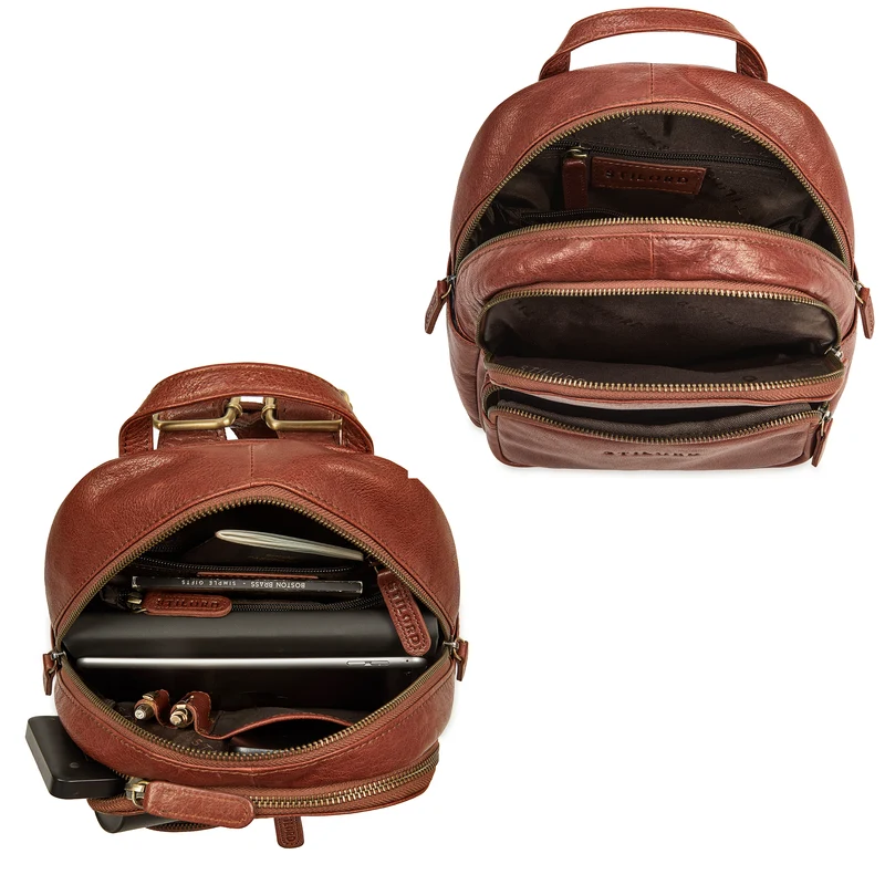 "Sue" Rucksack Damen Leder Elegant Klein Cityrucksack für Ausflüge