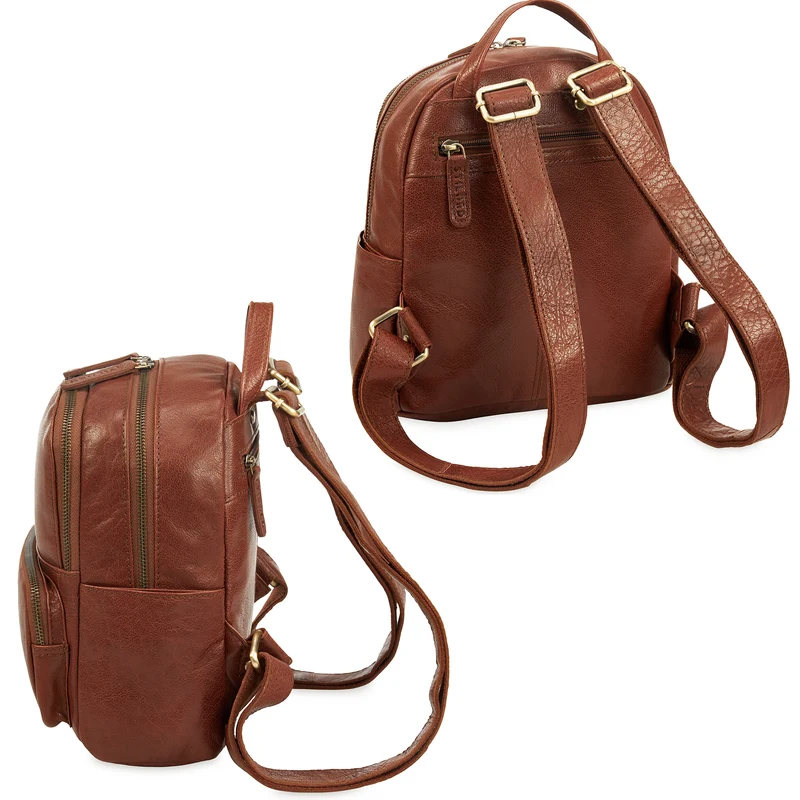 "Sue" Rucksack Damen Leder Elegant Klein Cityrucksack für Ausflüge
