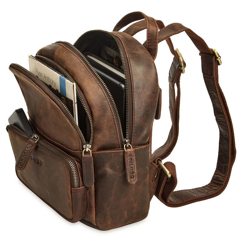 "Sue" Rucksack Damen Leder Elegant Klein Cityrucksack für Ausflüge