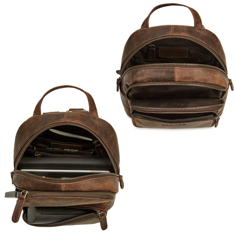 "Sue" Rucksack Damen Leder Elegant Klein Cityrucksack für Ausflüge