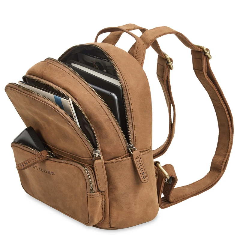 "Sue" Rucksack Damen Leder Elegant Klein Cityrucksack für Ausflüge