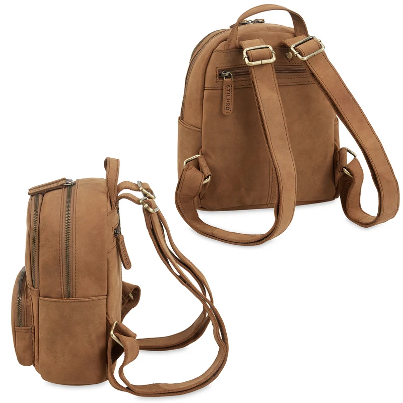 "Sue" Rucksack Damen Leder Elegant Klein Cityrucksack für Ausflüge