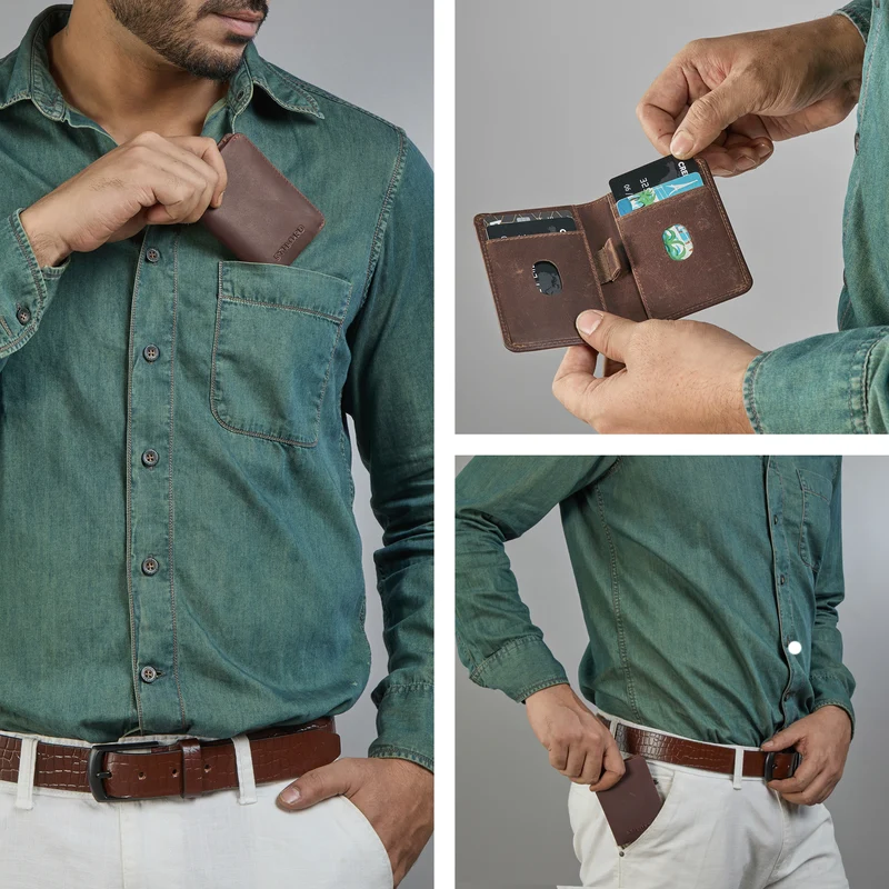 "Levent" Mini Kartenetui Leder Herren und Damen