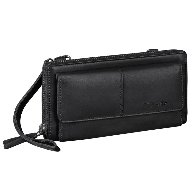 "Violina" 3-in-1 Handytasche mit Geldbörse Umhängen Damen Leder Klein