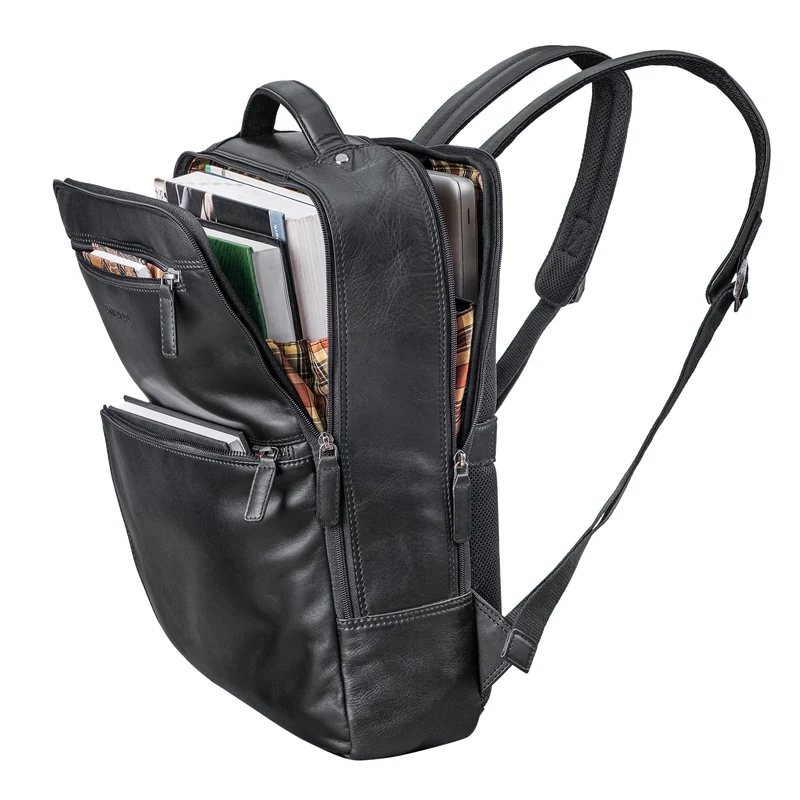 "Jayce" XL Leder Laptop Rucksack 17 Zoll Groß für Herren und Damen