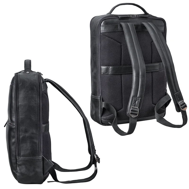 "Jayce" XL Leder Laptop Rucksack 17 Zoll Groß für Herren und Damen