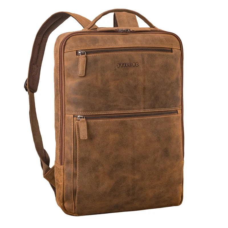 "Jayce" XL Leder Laptop Rucksack 17 Zoll Groß für Herren und Damen