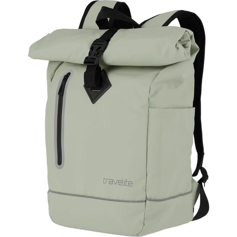 Travelite Basics Rollup Rucksack aus Plane 48 cm -Hellgrün