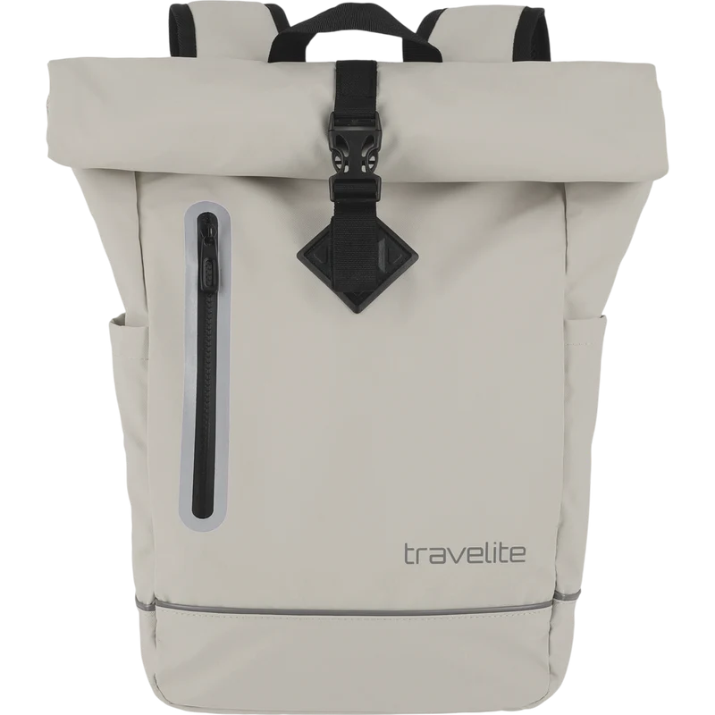 Travelite Basics Rollup Rucksack aus Plane 48 cm -Elfenbein