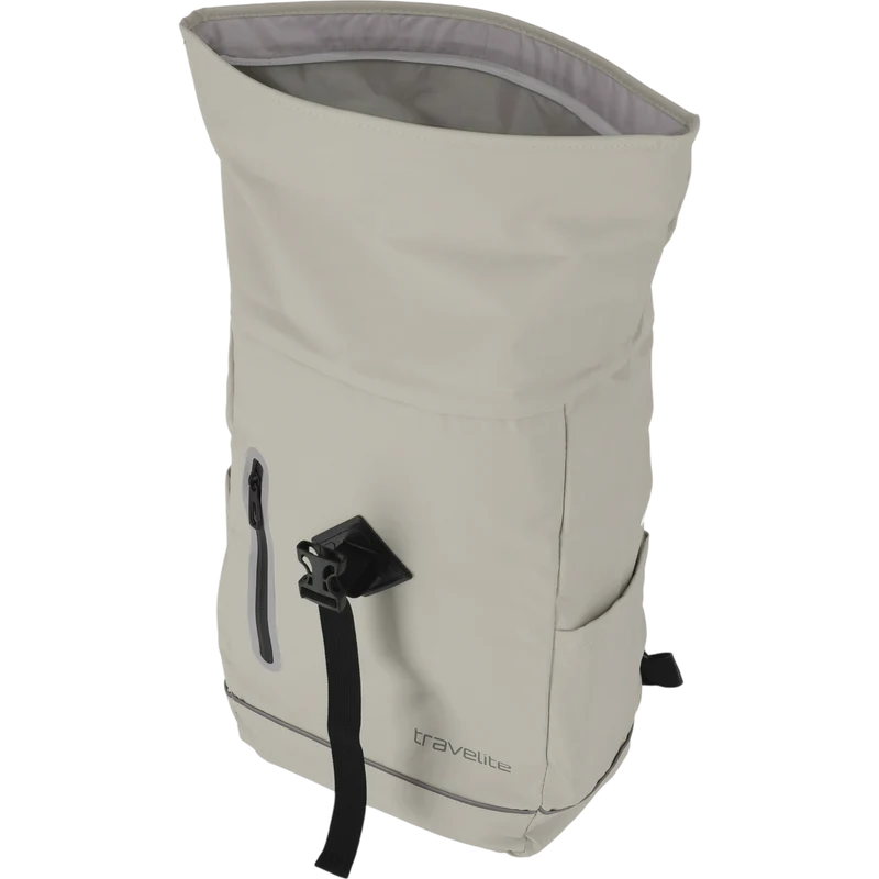 Travelite Basics Rollup Rucksack aus Plane 48 cm -Elfenbein