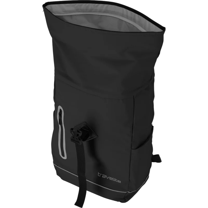 Travelite Basics Rollup Rucksack aus Plane 48 cm -Schwarz