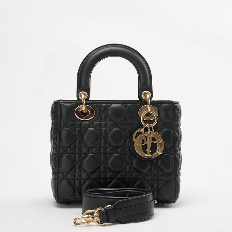 Dior Lady Dior Kleine Tasche Schwarz Cannage 2019
