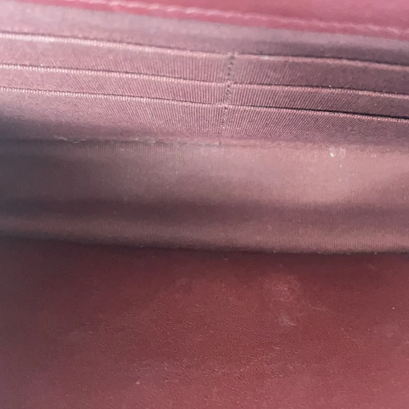 Chanel Burgundy Classic Wallet on Chain (WOC) aus Lammleder 2018