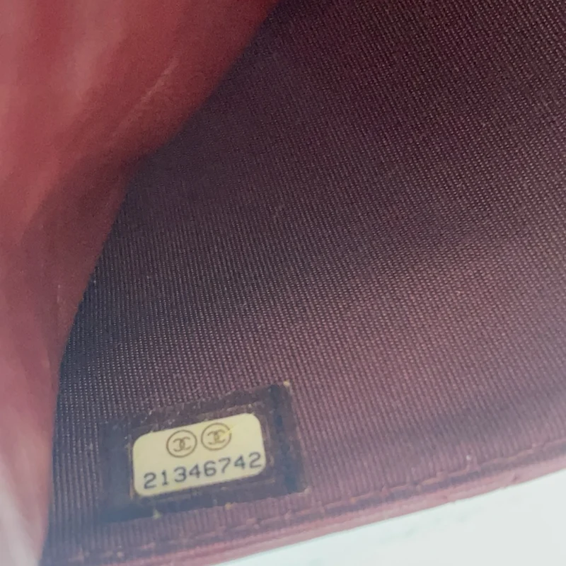 Chanel Burgundy Classic Wallet on Chain (WOC) aus Lammleder 2018