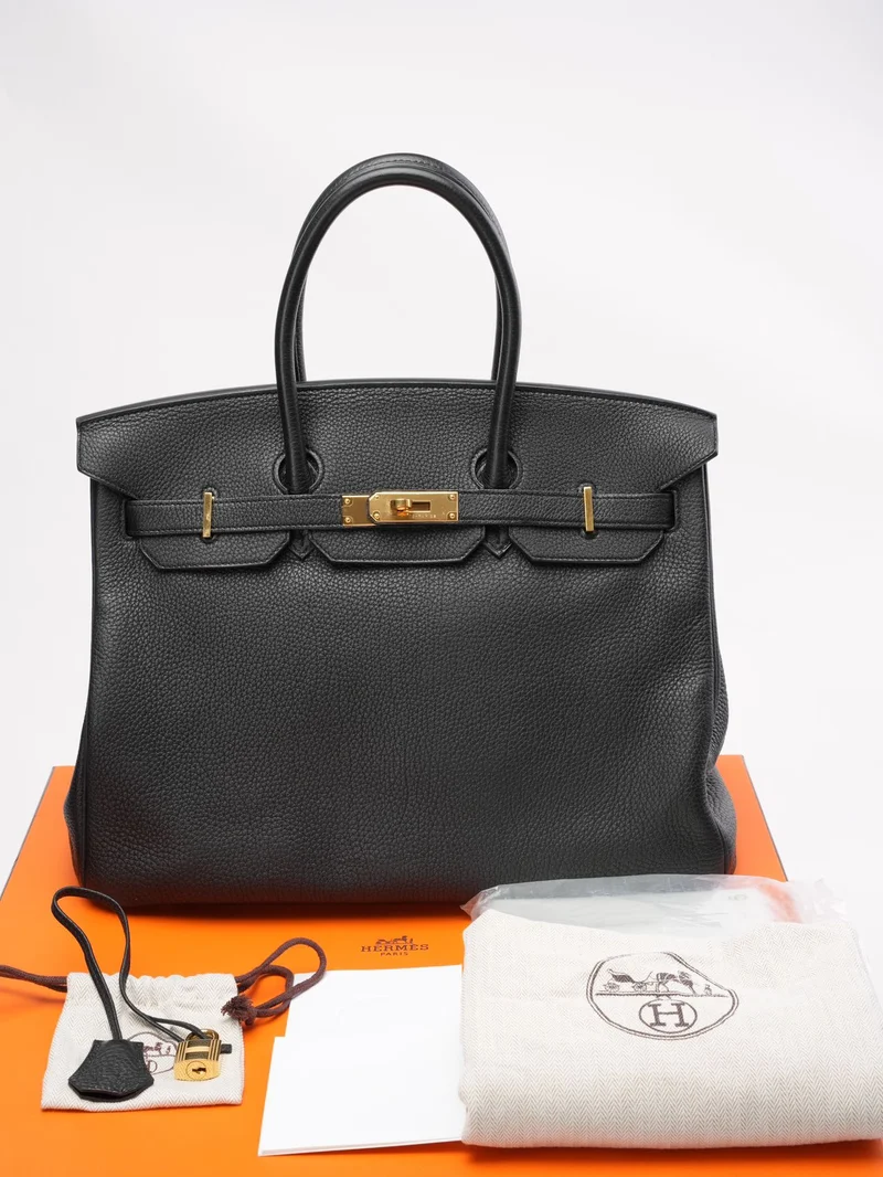 Hermes Black Birkin 35 Togo Leder 2014