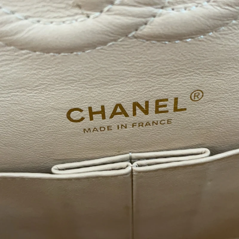 Chanel Beige Medium Double Flap Caviar 2014