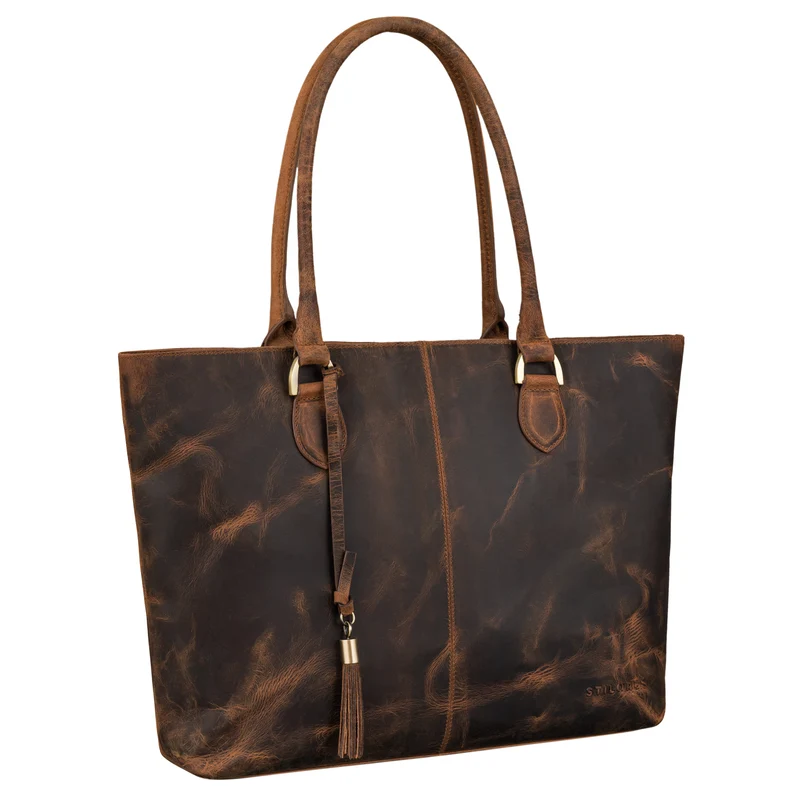 "Callie" Echt Leder Shopper Tasche Damen Groß für 15.6 Zoll Laptop