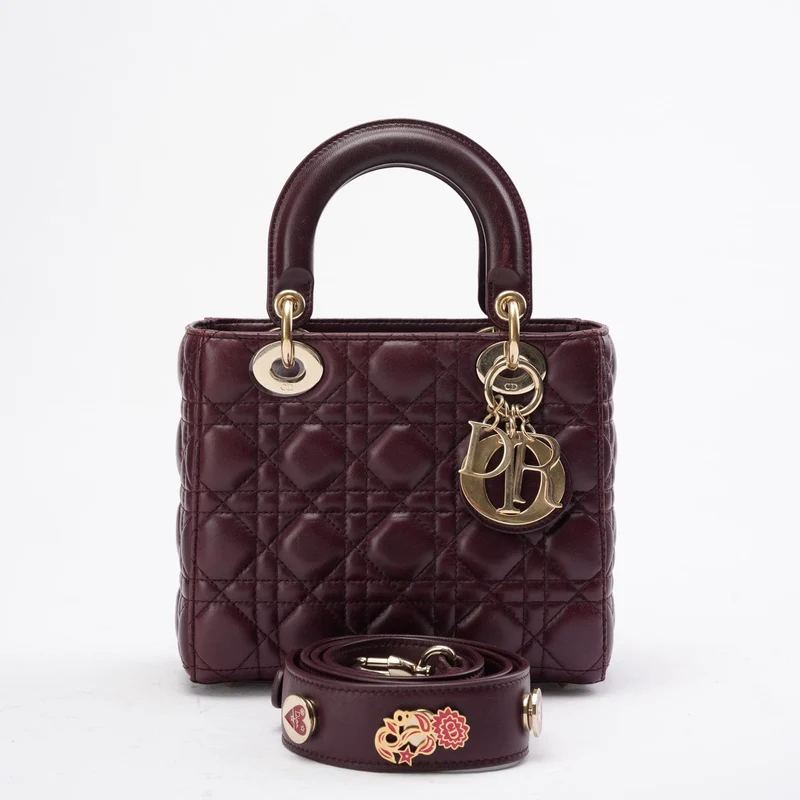 Dior Kleine Lady Dior My ABCDior Tasche in Burgunderrot 2018