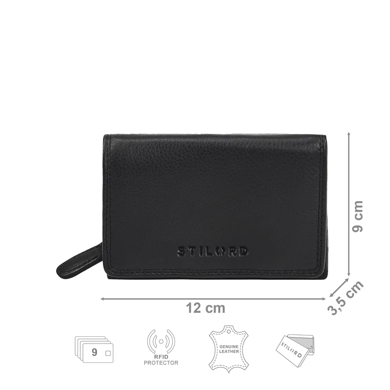 "Bloom" Kleine Geldbörse Damen Leder mit RFID-Schutz & Geschenkbox