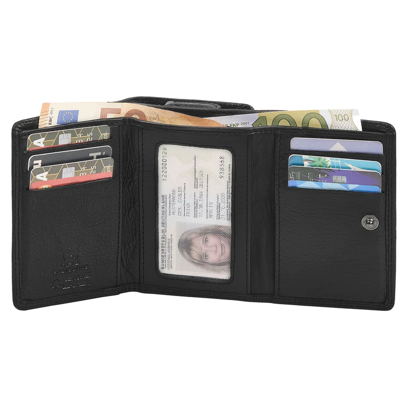 "Bloom" Kleine Geldbörse Damen Leder mit RFID-Schutz & Geschenkbox