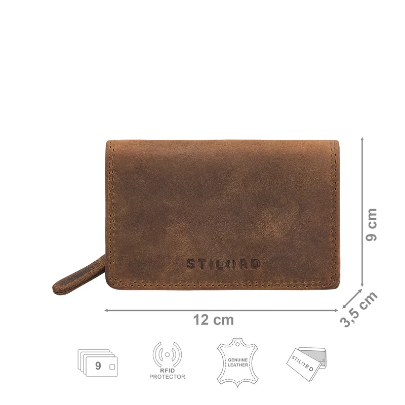 "Bloom" Kleine Geldbörse Damen Leder mit RFID-Schutz & Geschenkbox
