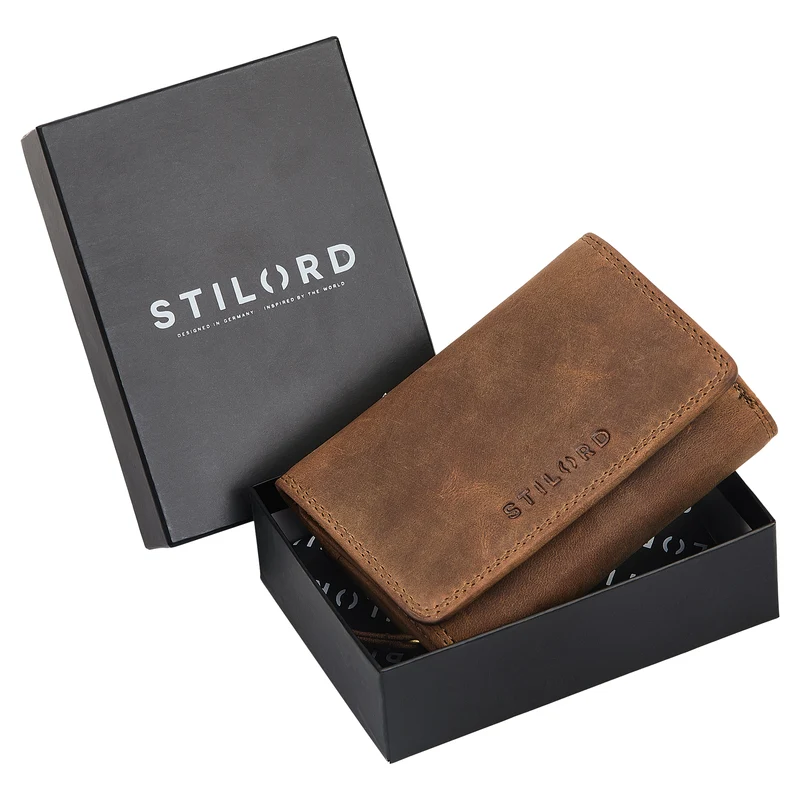 "Bloom" Kleine Geldbörse Damen Leder mit RFID-Schutz & Geschenkbox