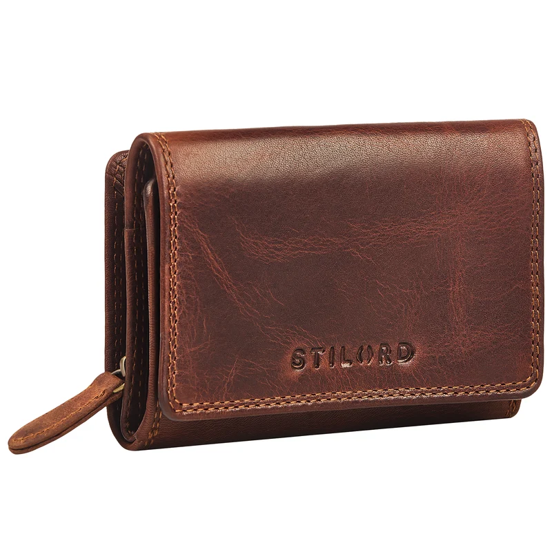 "Bloom" Kleine Geldbörse Damen Leder mit RFID-Schutz & Geschenkbox