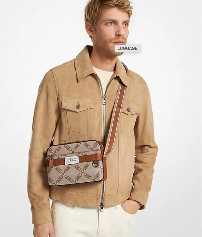 Michael Kors Hudson Logo Jacquard Crossbody