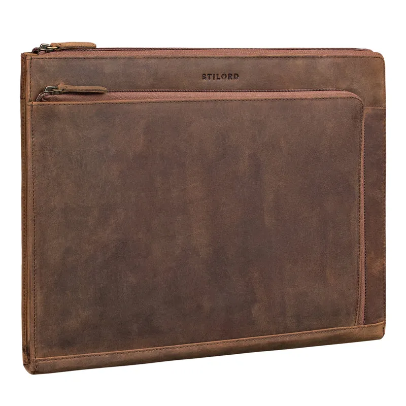 "Stefano" Dokumentenmappe A4 Leder Laptop 14 - 15 Zoll Damen Herren