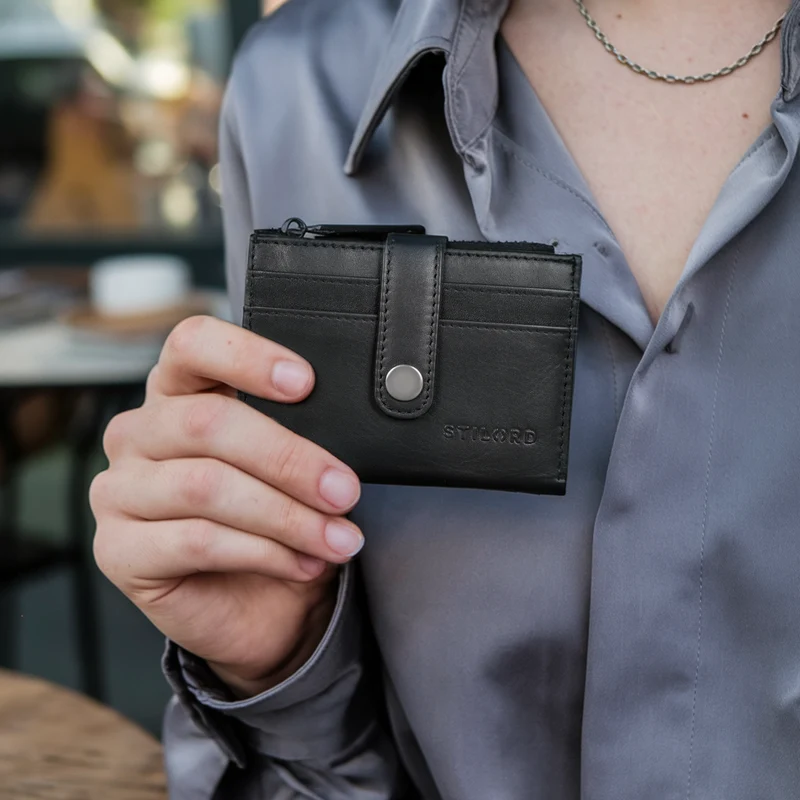 "Caro" Echtleder Geldbörse Damen Klein viele fächer RFID Schutz