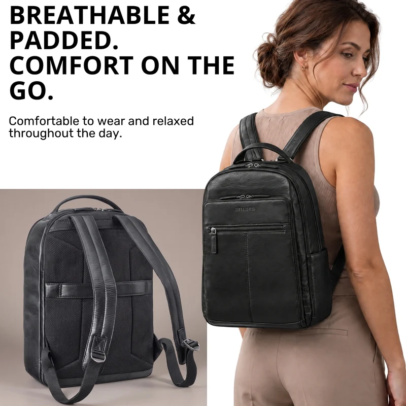 "Nami" Leder Laptop Rucksack 15 Zoll Business Backpack Damen & Herren