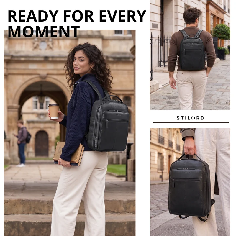 "Nami" Leder Laptop Rucksack 15 Zoll Business Backpack Damen & Herren